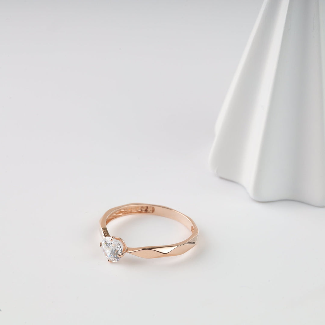 Ring "Geometry of Love" | 14K Rose Gold (585) - Ukrainian Jewelry
