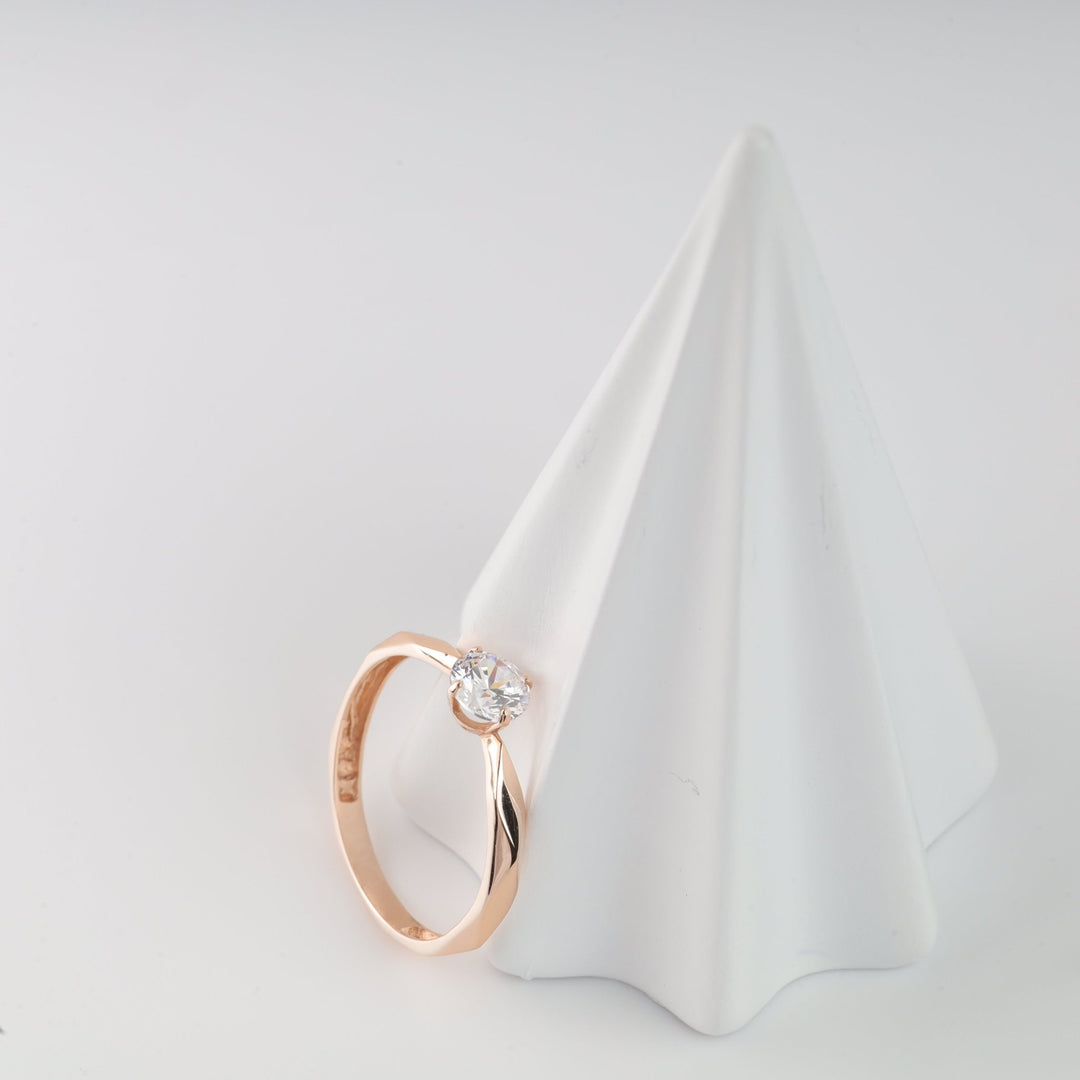 Ring "Geometry of Love" | 14K Rose Gold (585) - Ukrainian Jewelry