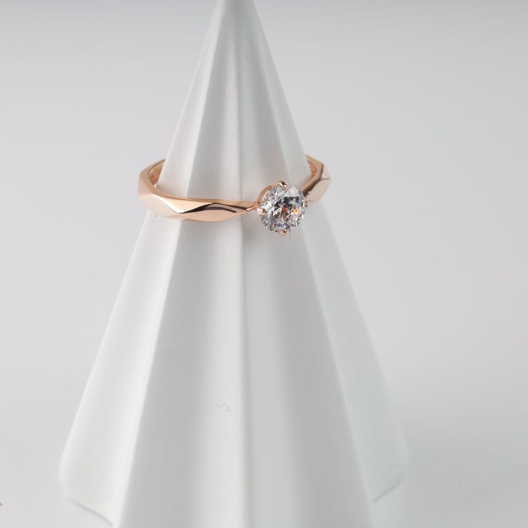 Ring "Geometry of Love" | 14K Rose Gold (585) - Ukrainian Jewelry