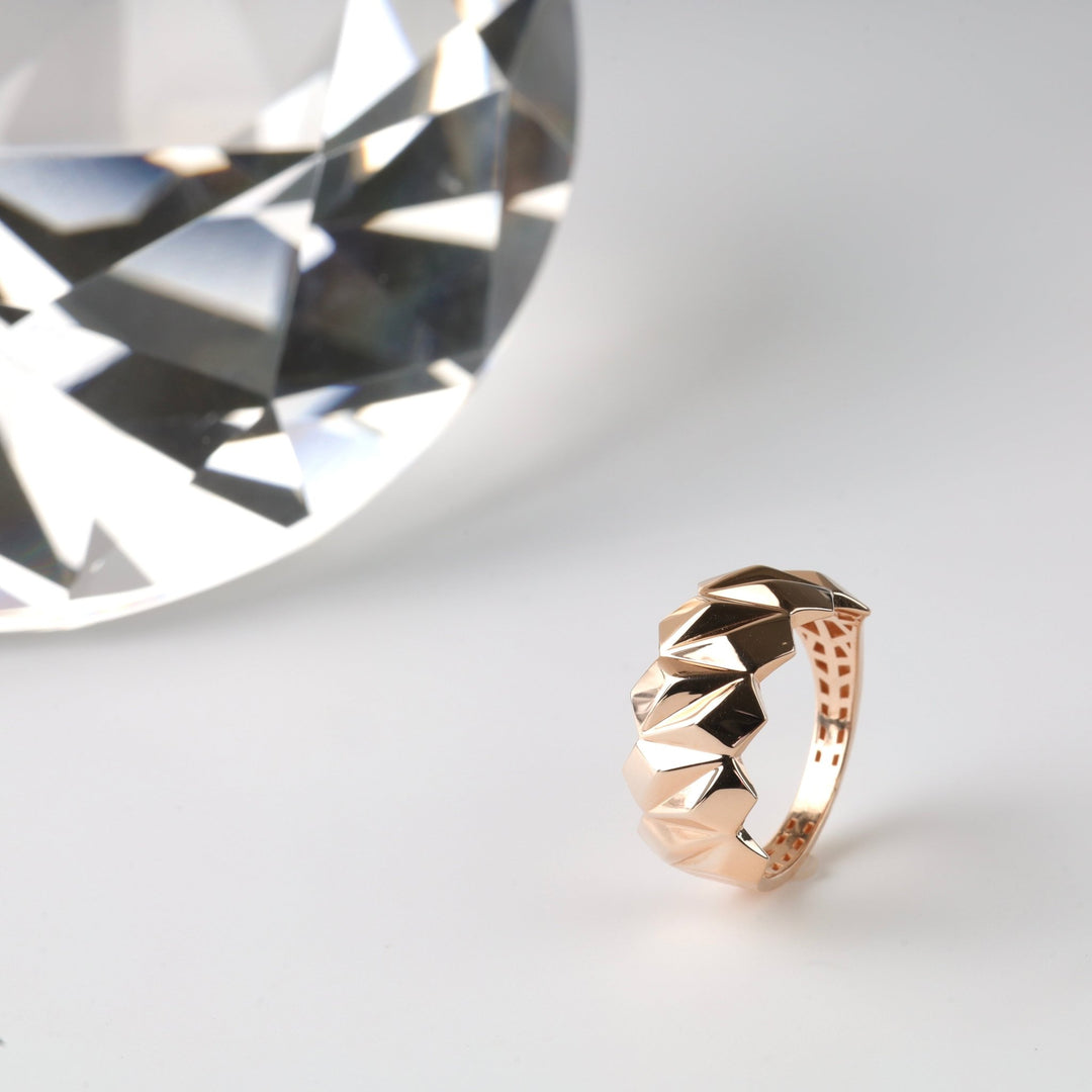 Gravity Ring | 14K Rose gold (585) - Ukrainian Jewelry