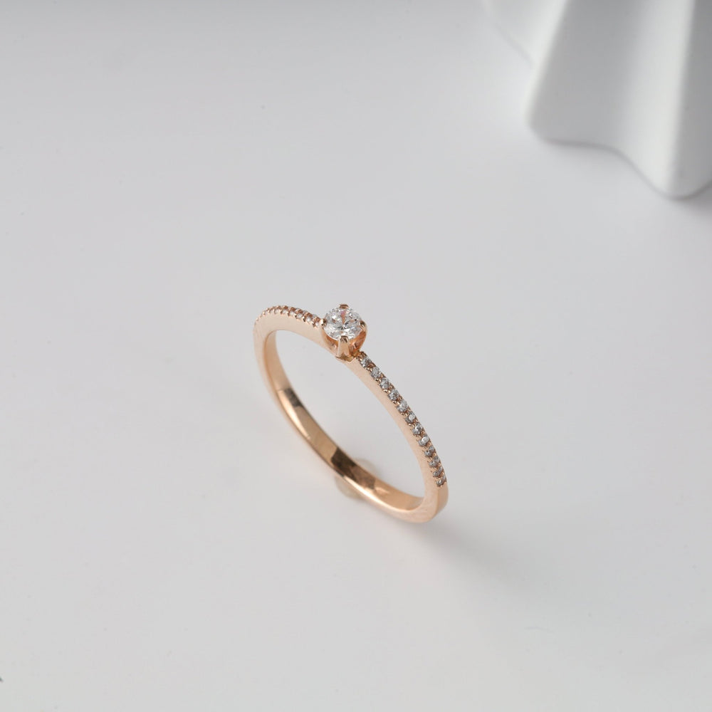 "My Love" Ring | 14K Rose Gold (585) - Ukrainian Jewelry