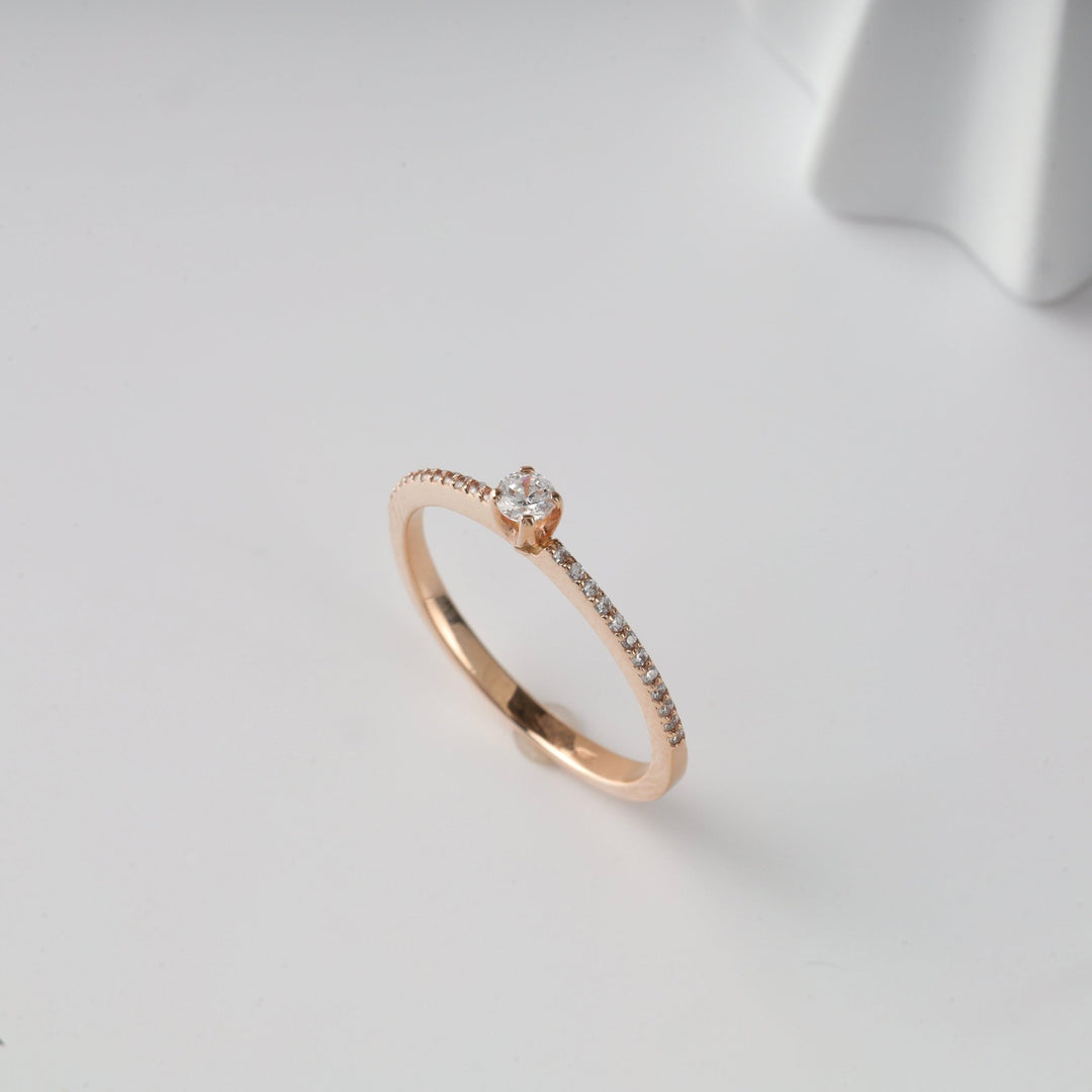 "My Love" Ring | 14K Rose Gold (585) - Ukrainian Jewelry