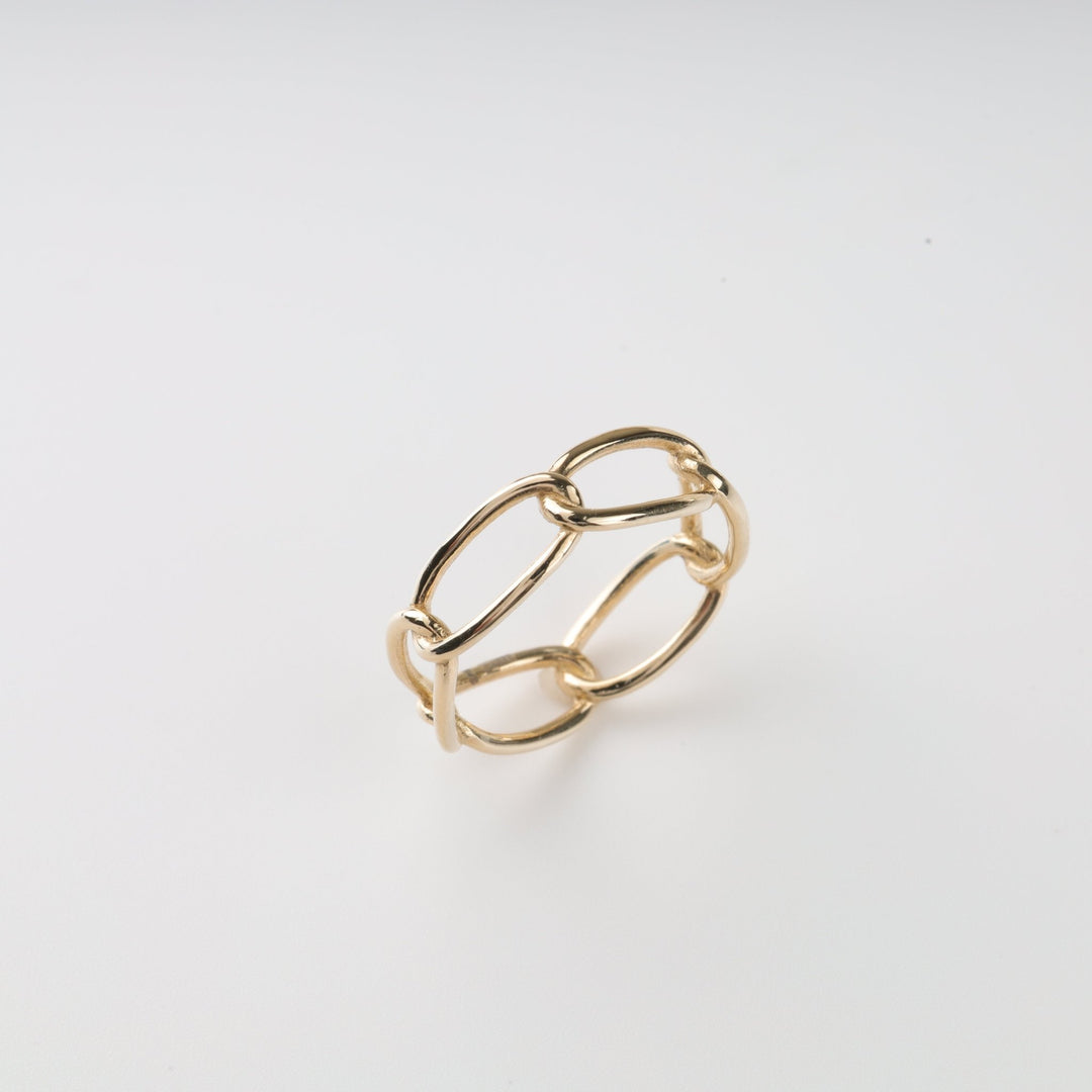 Forever Linked Plain Chain Ring | 14K Gold (585) - Ukrainian Jewelry