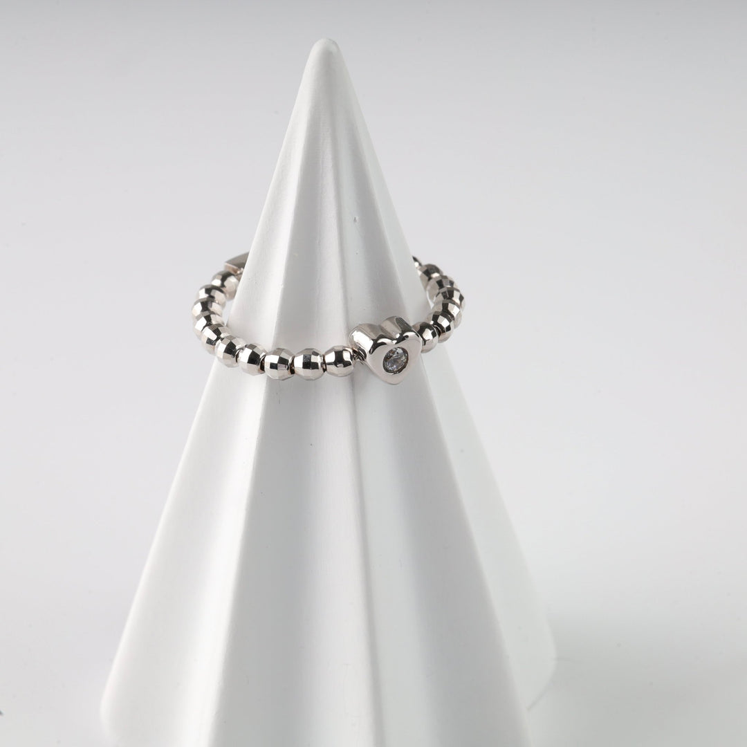 "With You" Ring | 14K White Gold (585) - Ukrainian Jewelry