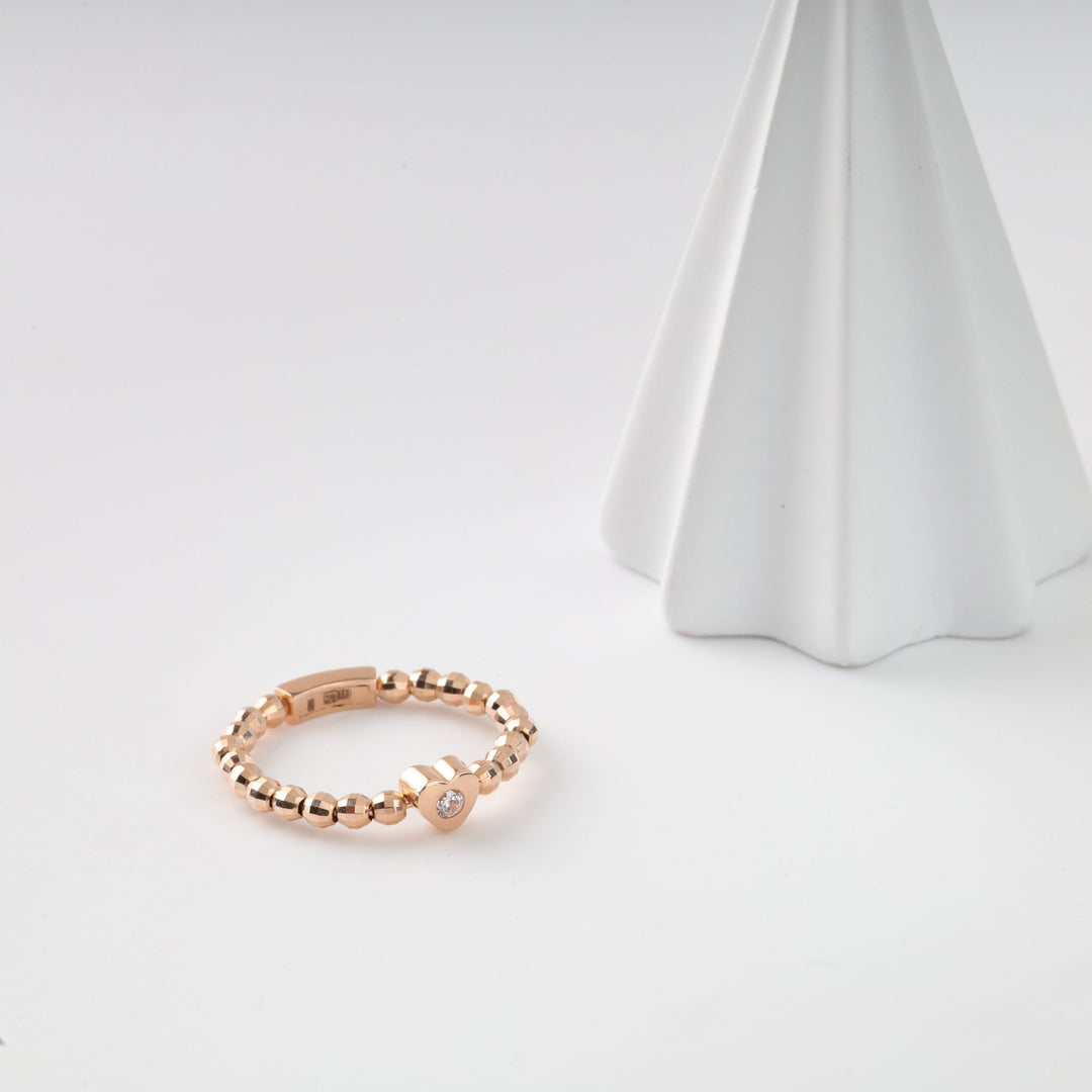 Ring "With You" | 14K Rose Gold (585) - Ukrainian Jewelry