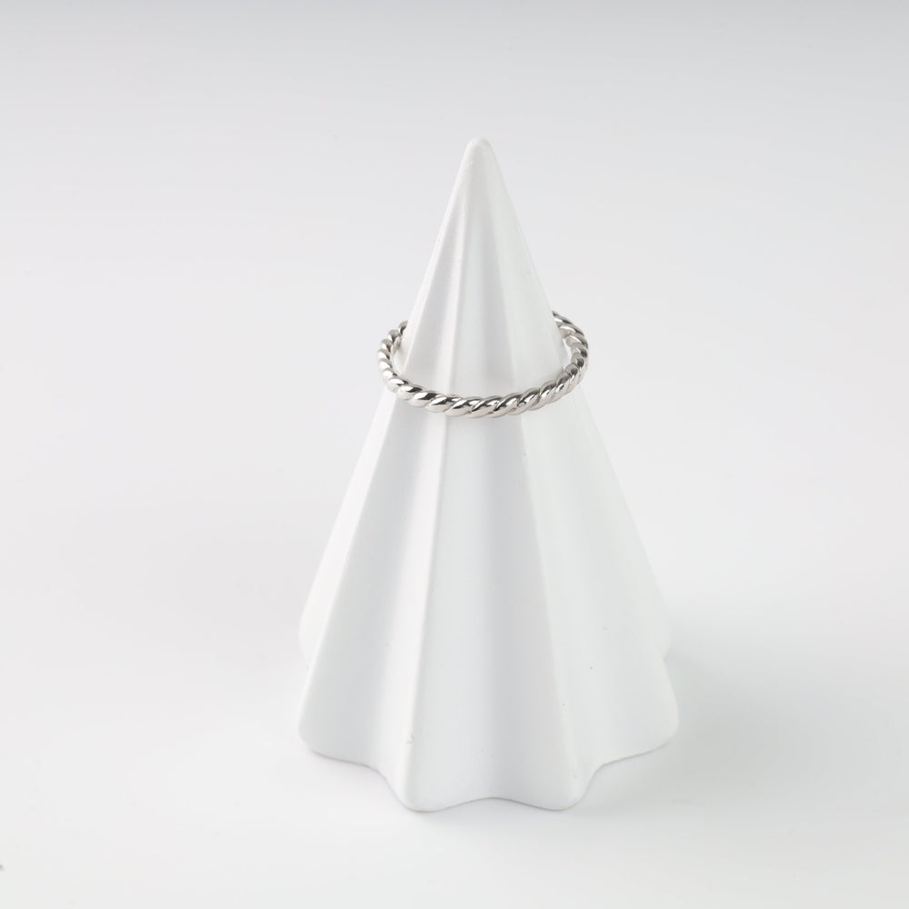 Rope of Love Ring | 14K White Gold (585) - Ukrainian Jewelry