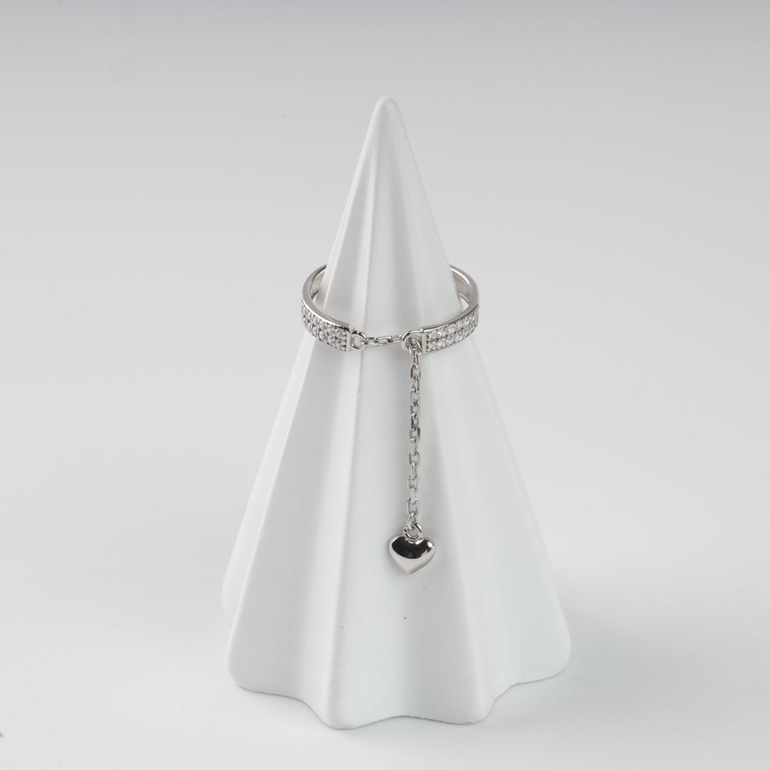 Ring The Secret of Love | 14K White Gold (585) - Ukrainian Jewelry