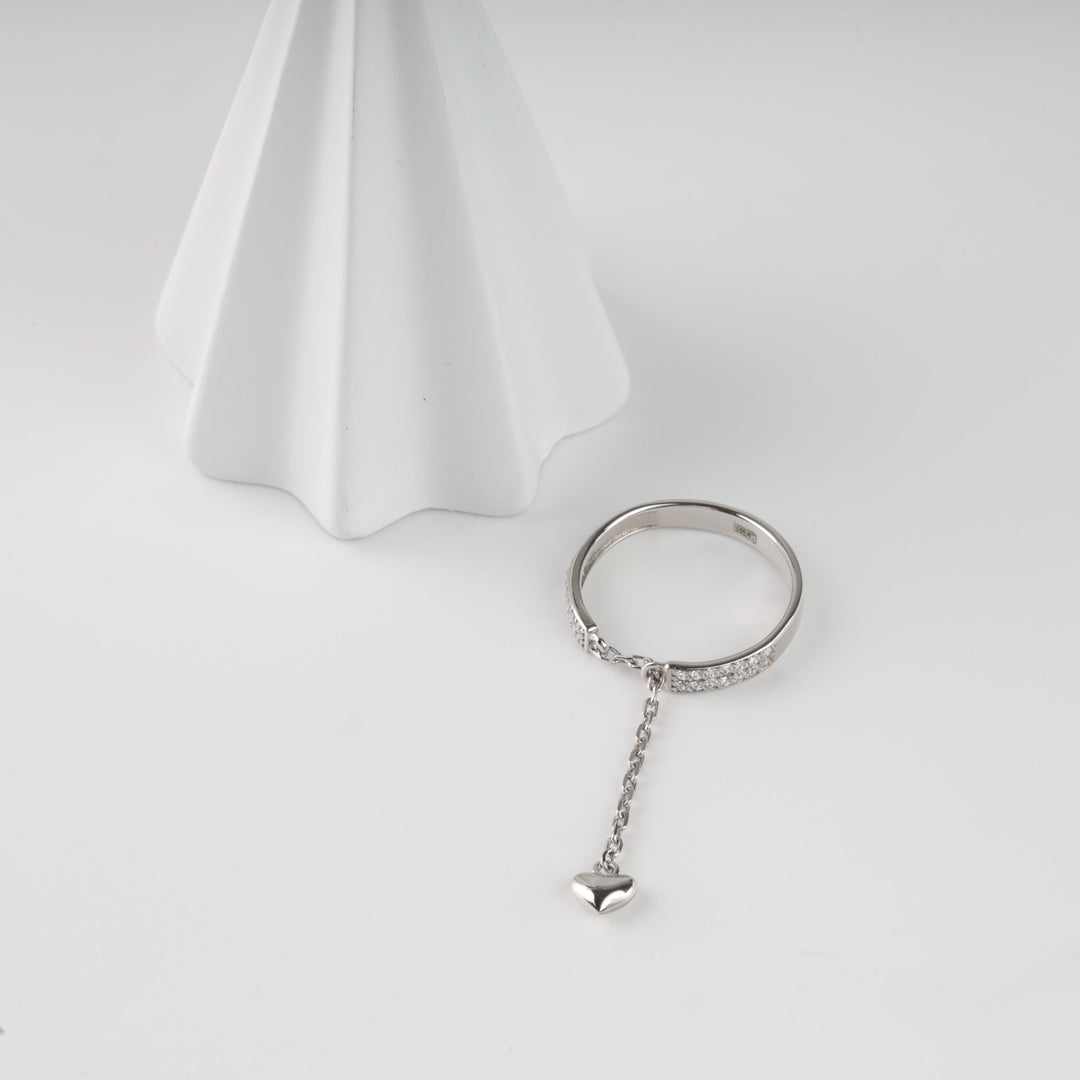 Ring The Secret of Love | 14K White Gold (585) - Ukrainian Jewelry