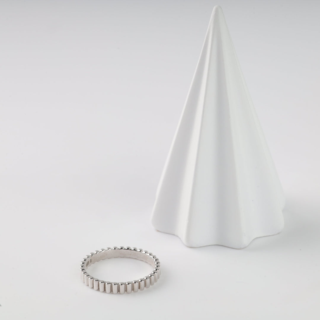 Ring "Style" | 14K White Gold (585) - Ukrainian Jewelry