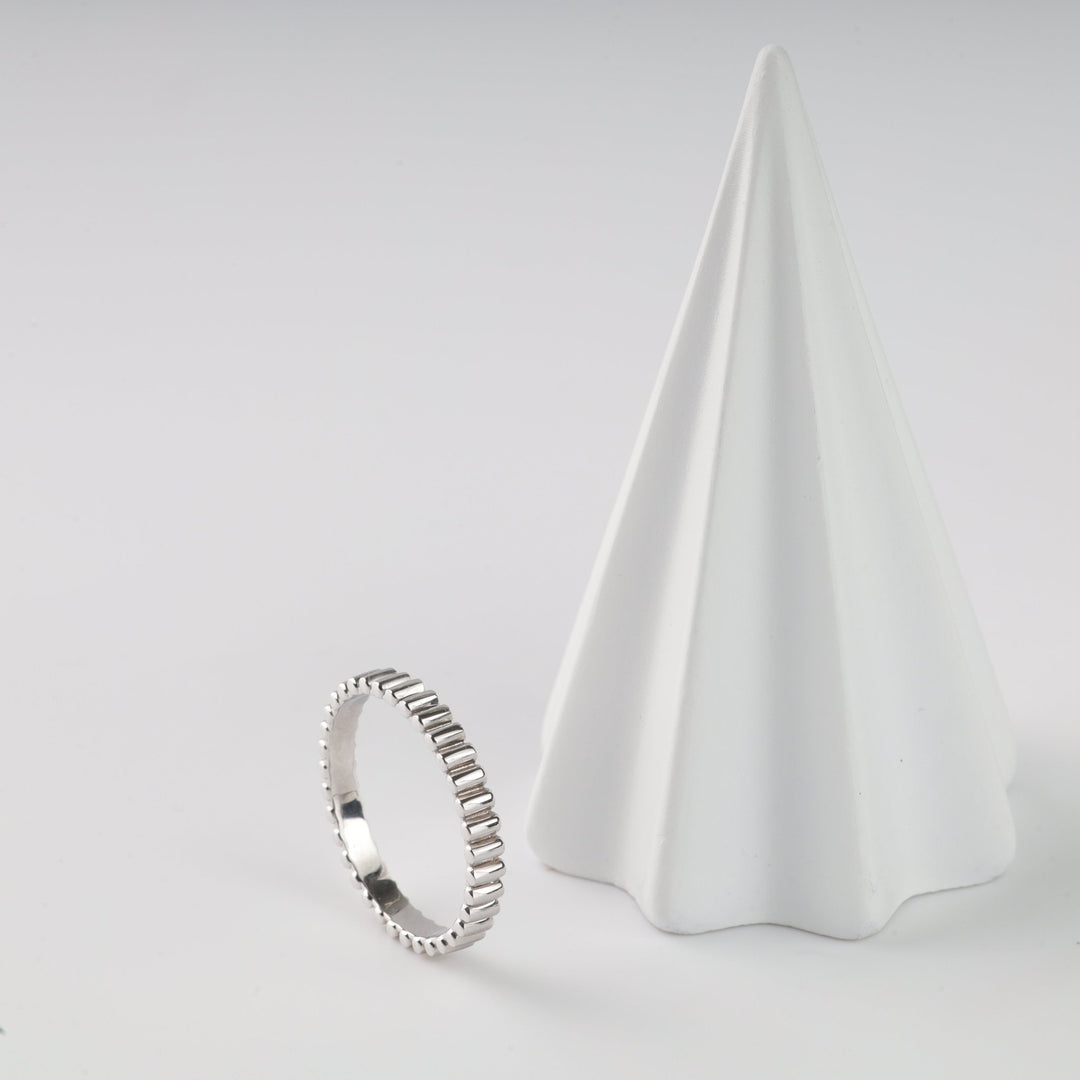 Ring "Style" | 14K White Gold (585) - Ukrainian Jewelry