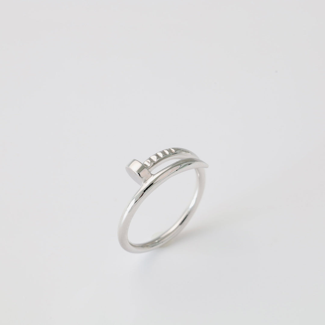Nail Ring | 14K White Gold (585) - Ukrainian Jewelry