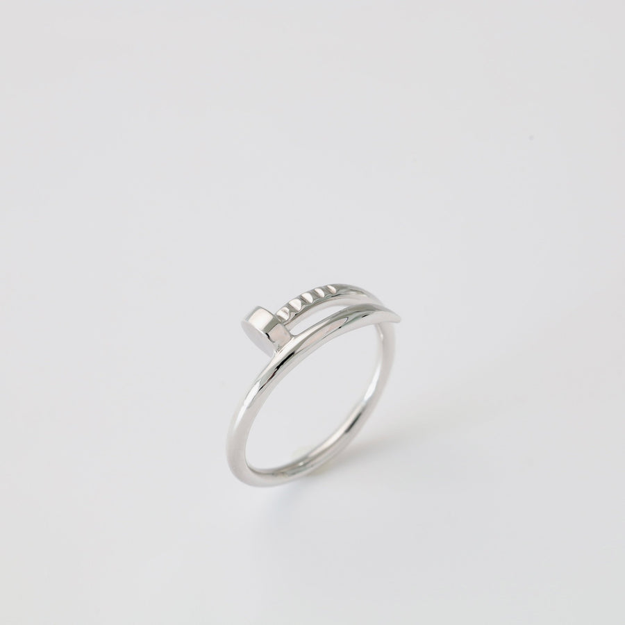 Nail Ring | 14K White Gold (585) - Ukrainian Jewelry