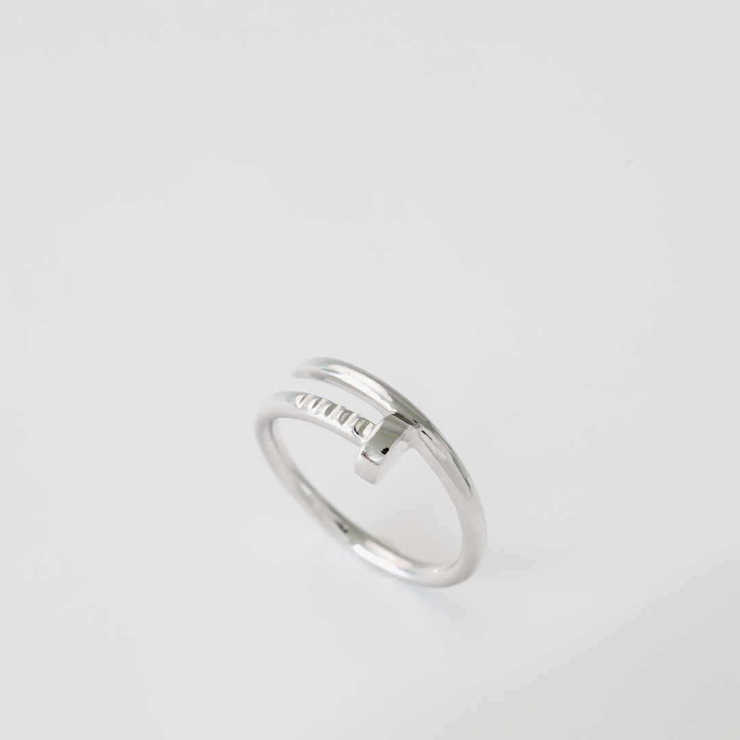 Nail Ring | 14K White Gold (585) - Ukrainian Jewelry