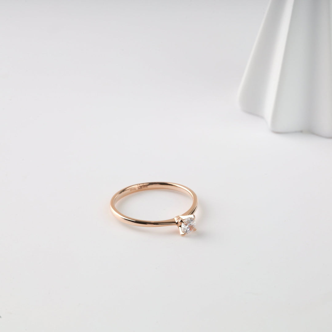 "Promise of the Heart" Ring | 14K Rose Gold (585) - Ukrainian Jewelry