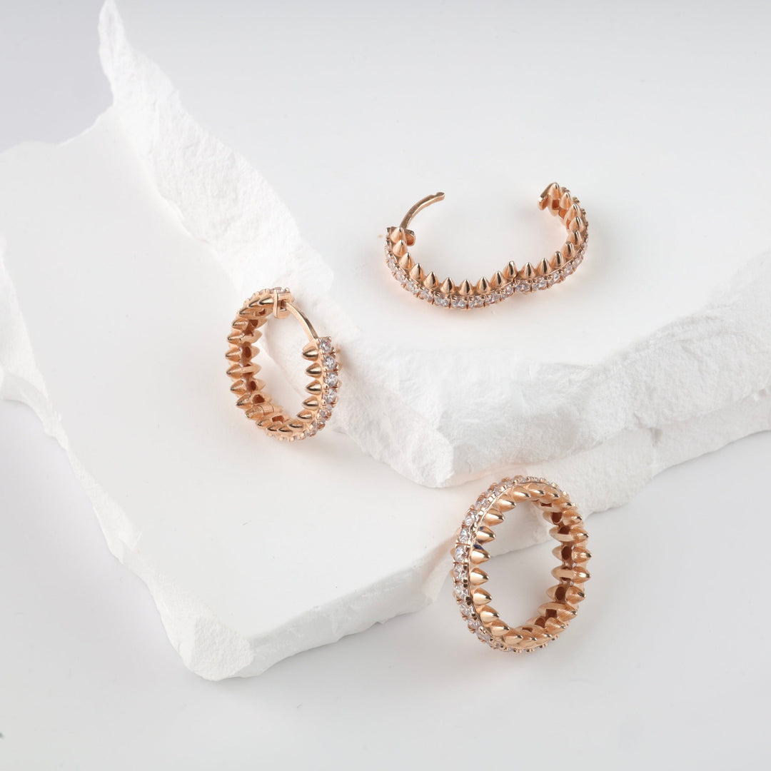 Petal Spikes Ring | 14K Rose Gold (585) - Ukrainian Jewelry