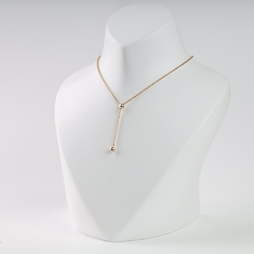 Ball Tie Necklace | 14K Gold (585) - Ukrainian Jewelry