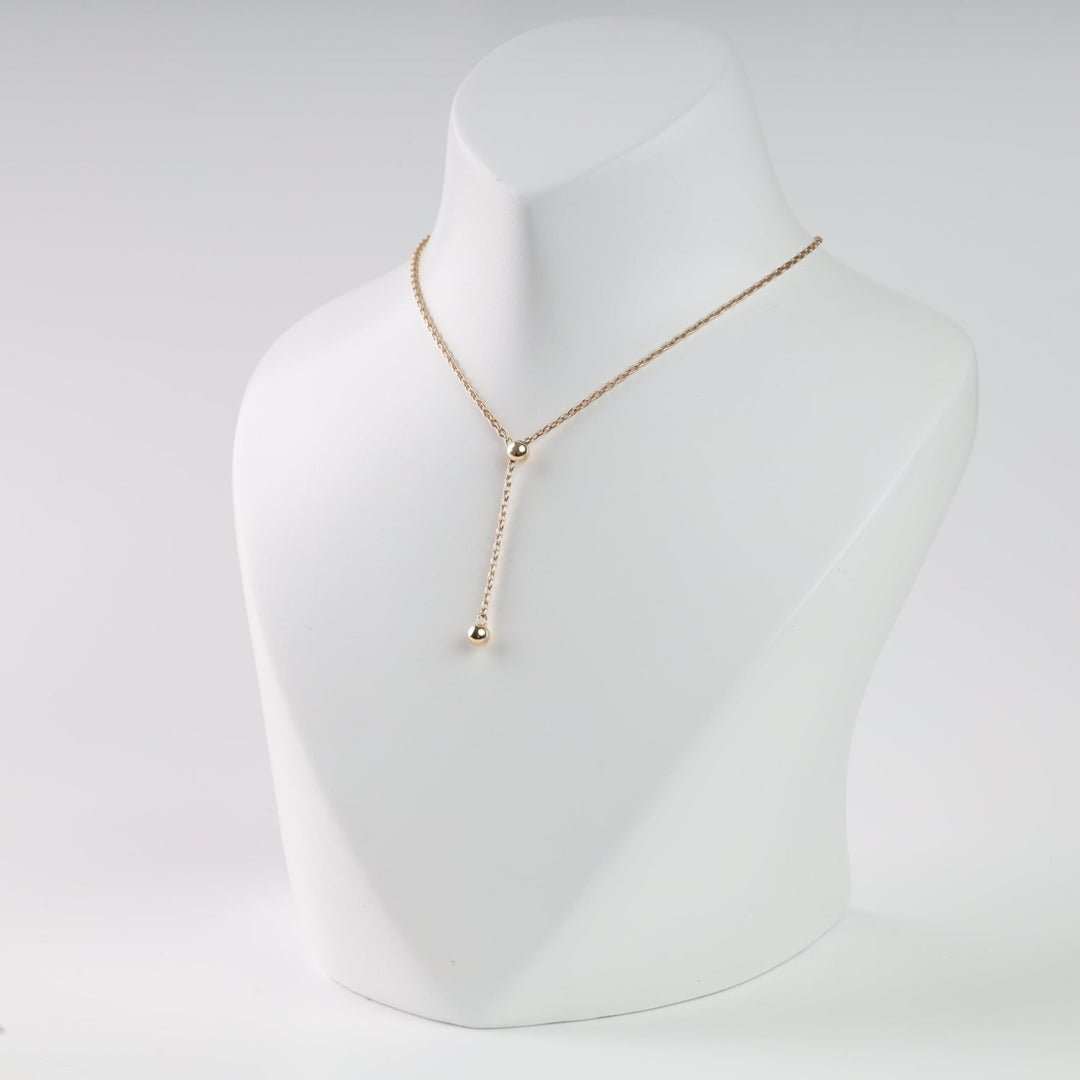 Ball Tie Necklace | 14K Gold (585) - Ukrainian Jewelry