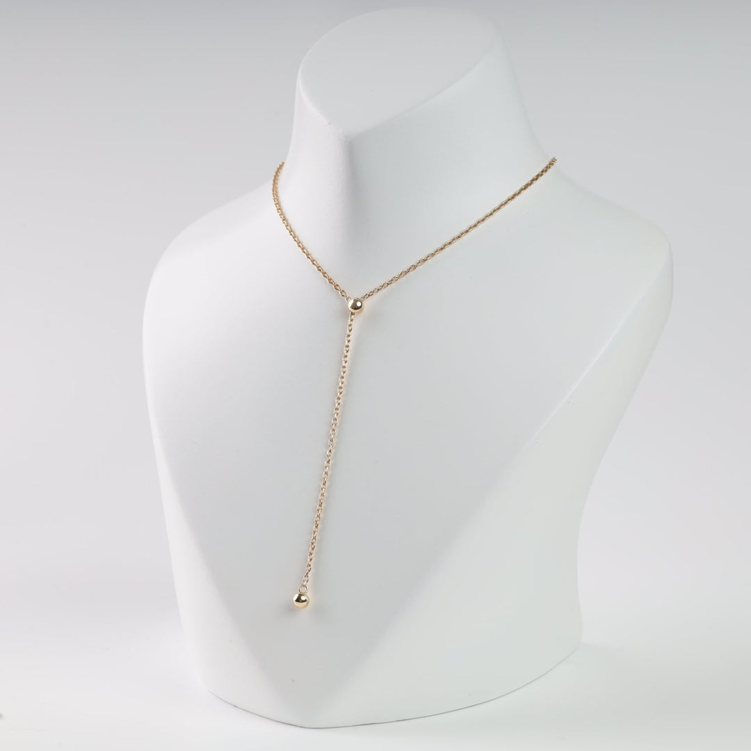 Ball Tie Necklace | 14K Gold (585) - Ukrainian Jewelry