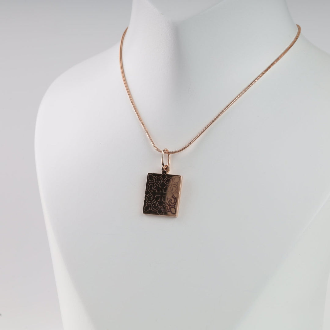 "Virgin Mary and Jesus" Pendant | 14K Rose Gold (585) - Ukrainian Jewelry