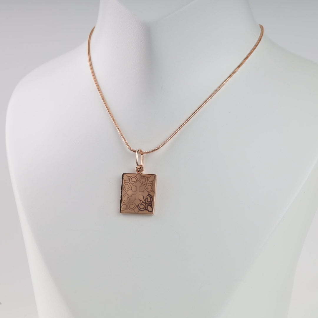 "Virgin Mary and Jesus" Pendant | 14K Rose Gold (585) - Ukrainian Jewelry