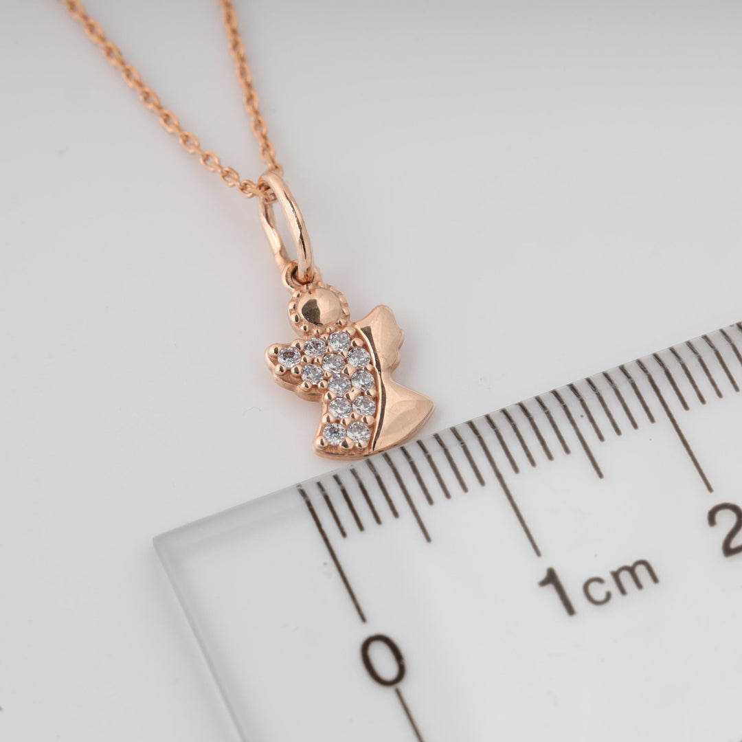 Angel’s love Pendant | 14K Rose gold (585) - Ukrainian Jewelry