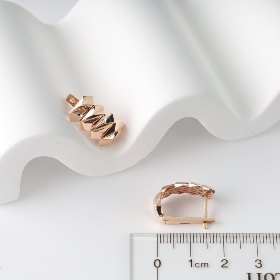 Gravity Earrings | 14K Rose gold (585) - Ukrainian Jewelry