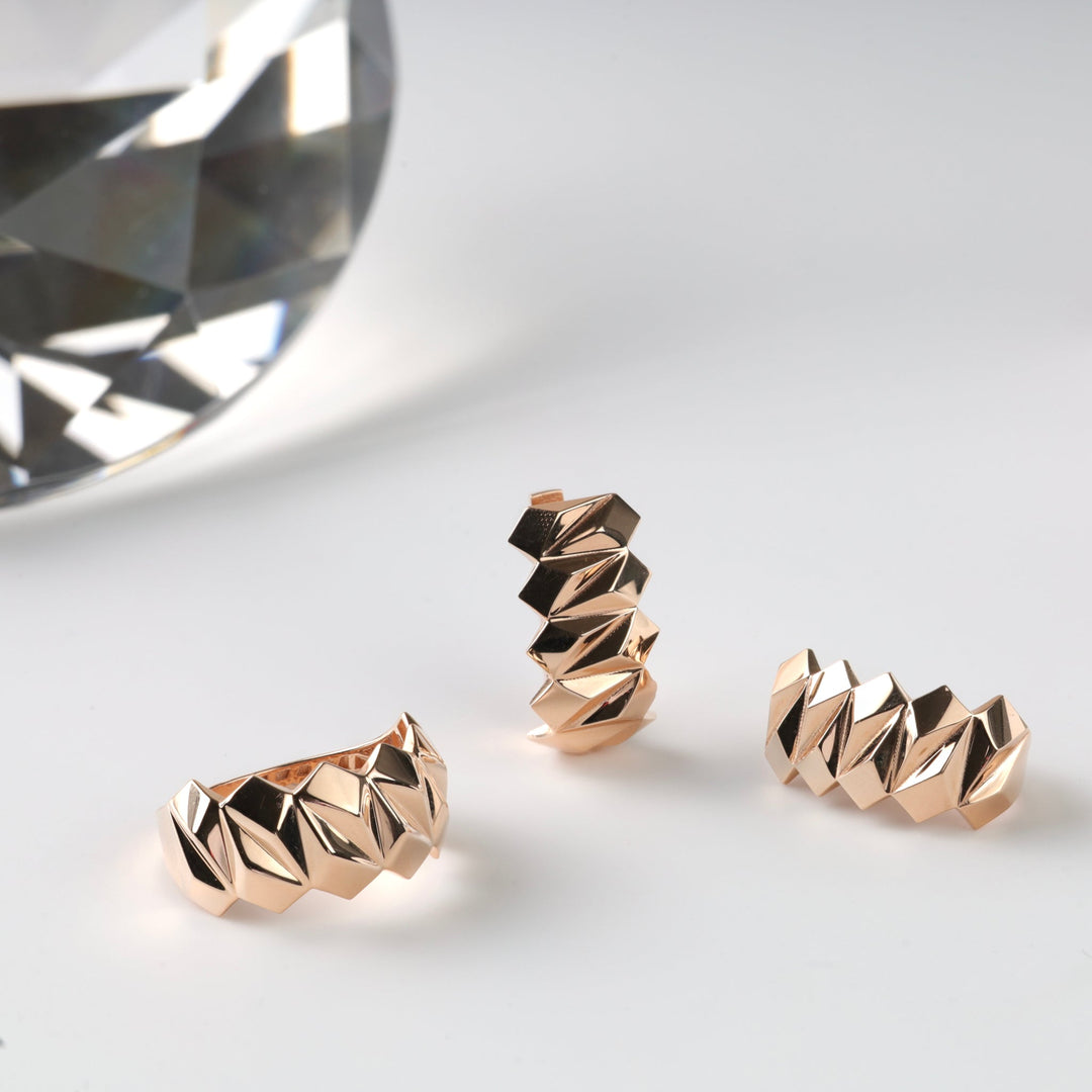 Gravity Earrings | 14K Rose gold (585) - Ukrainian Jewelry