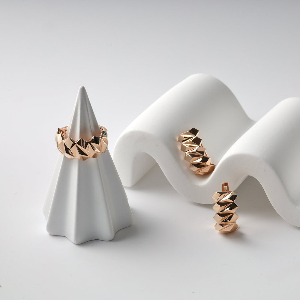 Gravity Earrings | 14K Rose gold (585) - Ukrainian Jewelry