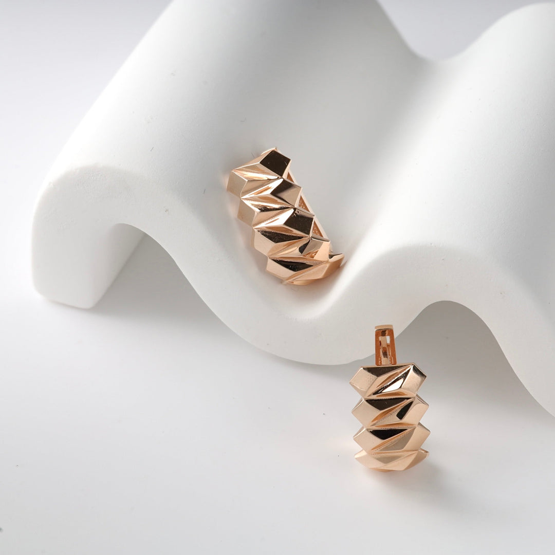Gravity Earrings | 14K Rose gold (585) - Ukrainian Jewelry