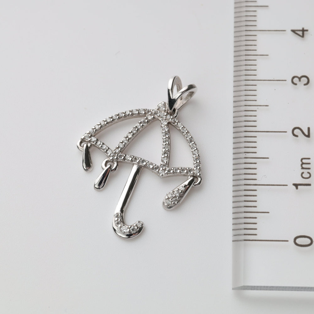 Pendant "Umbrella" | 14K White Gold - Ukrainian Jewelry