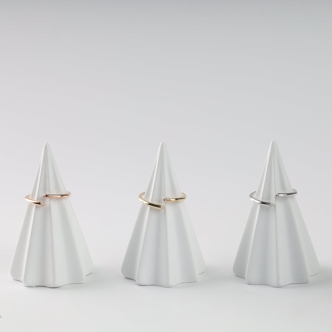 Dual Light Open Ring | 14K Rose Gold (585) - Ukrainian Jewelry