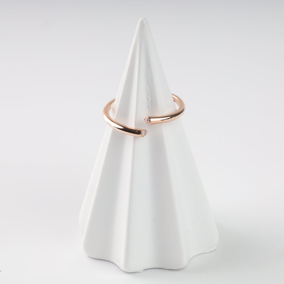 Dual Light Open Ring | 14K Rose Gold (585) - Ukrainian Jewelry