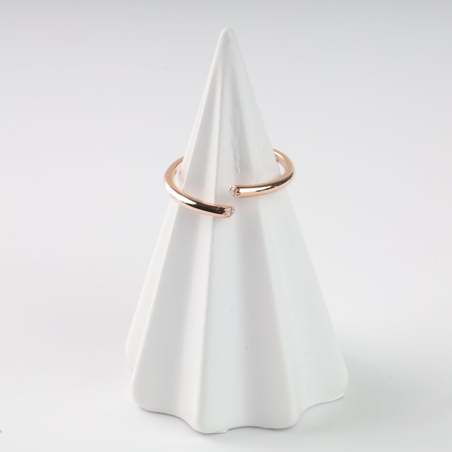 Dual Light Open Ring | 14K Rose Gold (585) - Ukrainian Jewelry