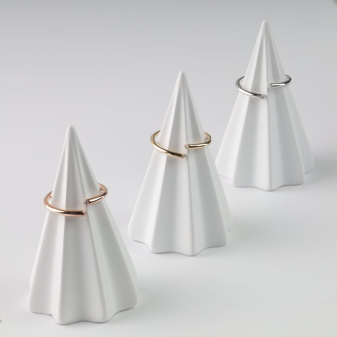 Dual Light Open Ring | 14K Rose Gold (585) - Ukrainian Jewelry