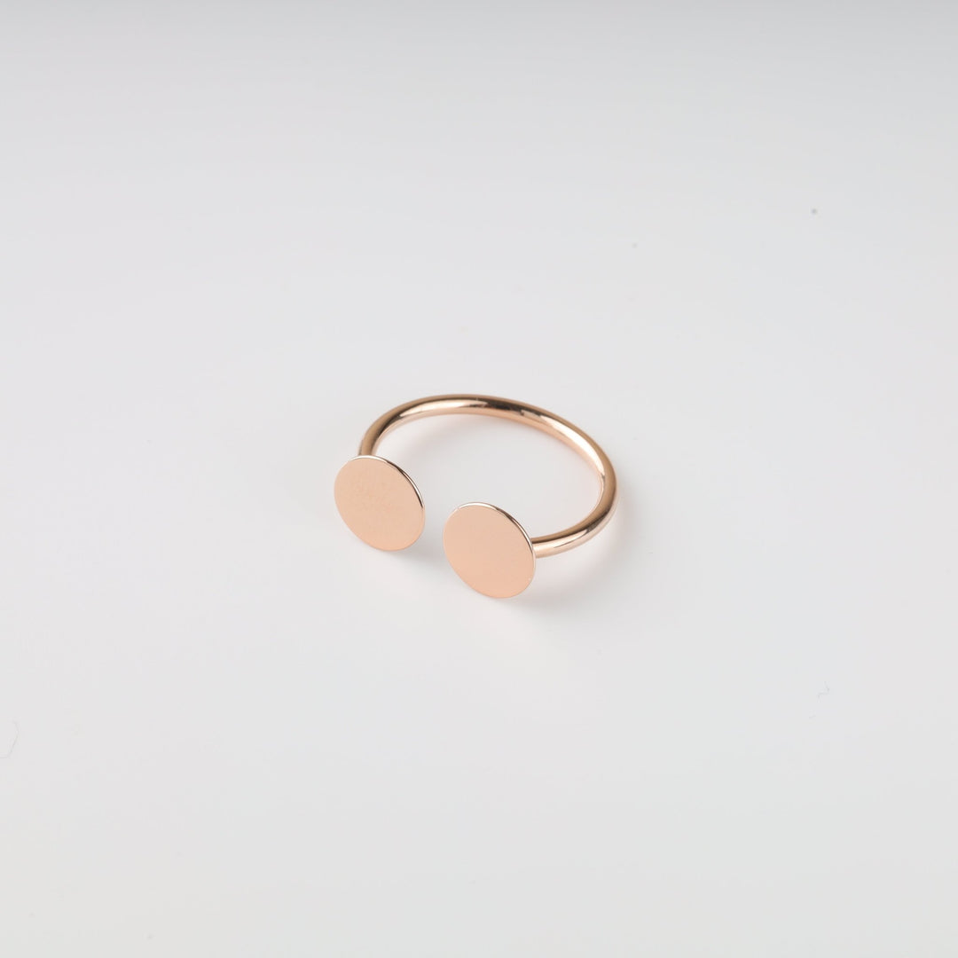Coins Open Ring | 14K Rose gold (585) - Ukrainian Jewelry