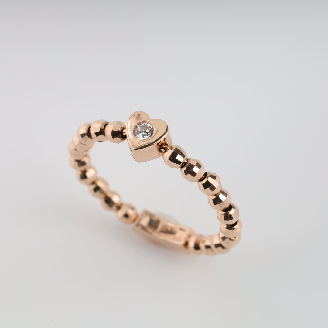 Ring "With You" | 14K Rose Gold (585) - Ukrainian Jewelry