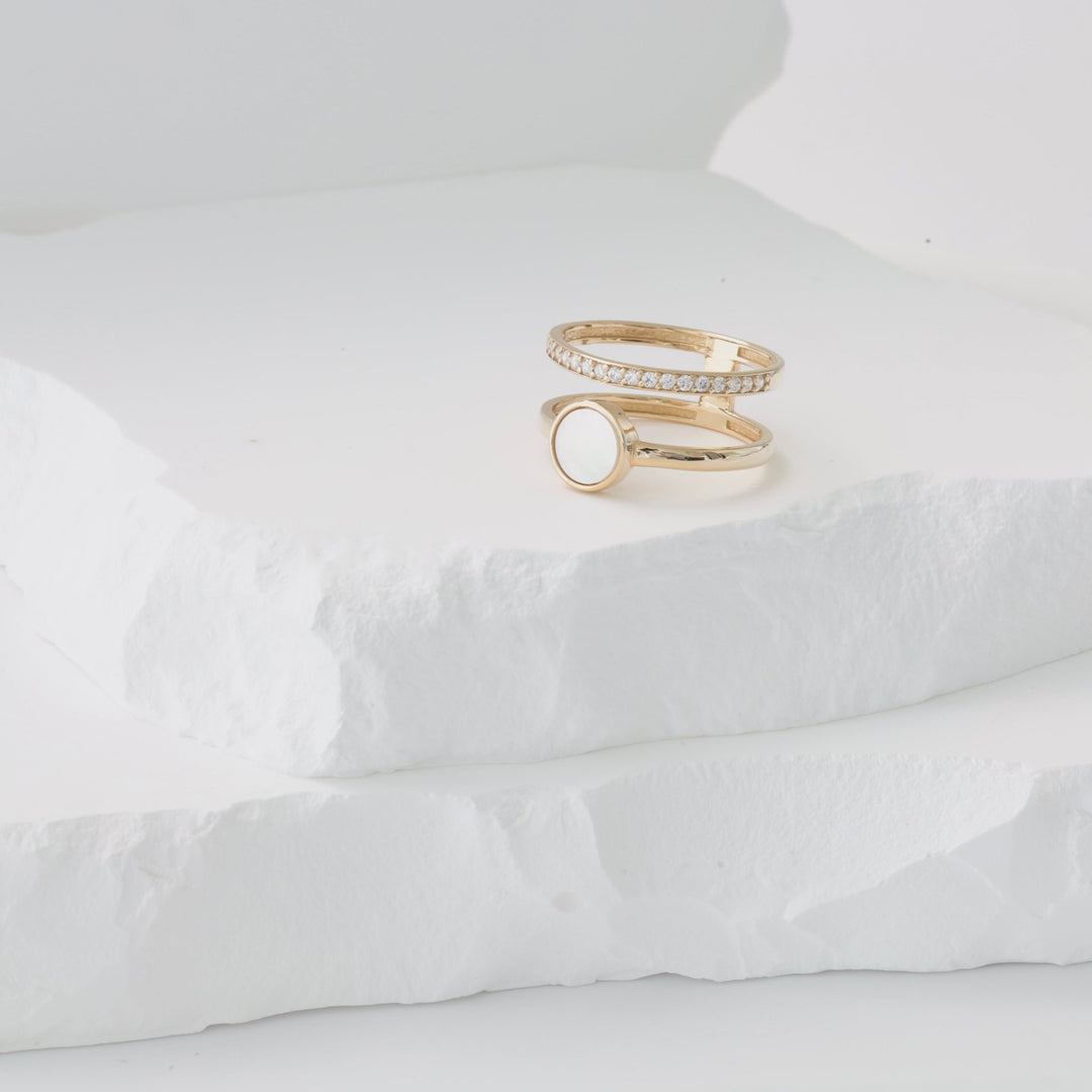 Gold Ring Ocean Depths | 14K Yellow Gold (585) - Ukrainian Jewelry