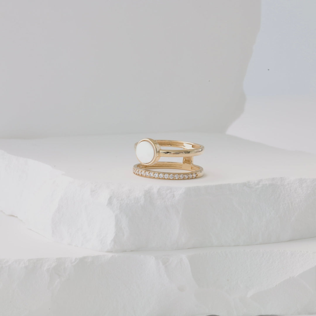 Gold Ring Ocean Depths | 14K Yellow Gold (585) - Ukrainian Jewelry