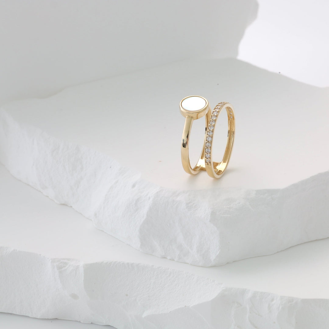 Gold Ring Ocean Depths | 14K Yellow Gold (585) - Ukrainian Jewelry