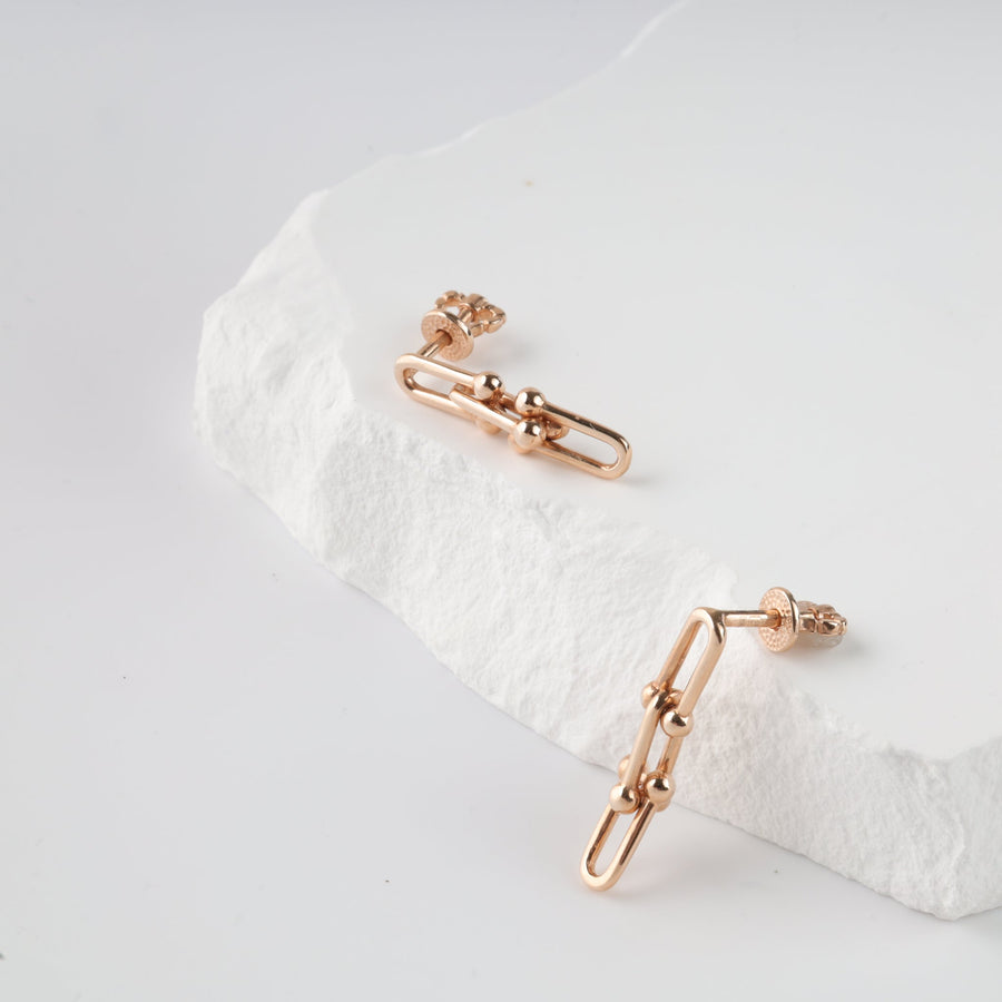 Timeless Screw-back Earrings | 14K Rose gold (585) - Ukrainian Jewelry