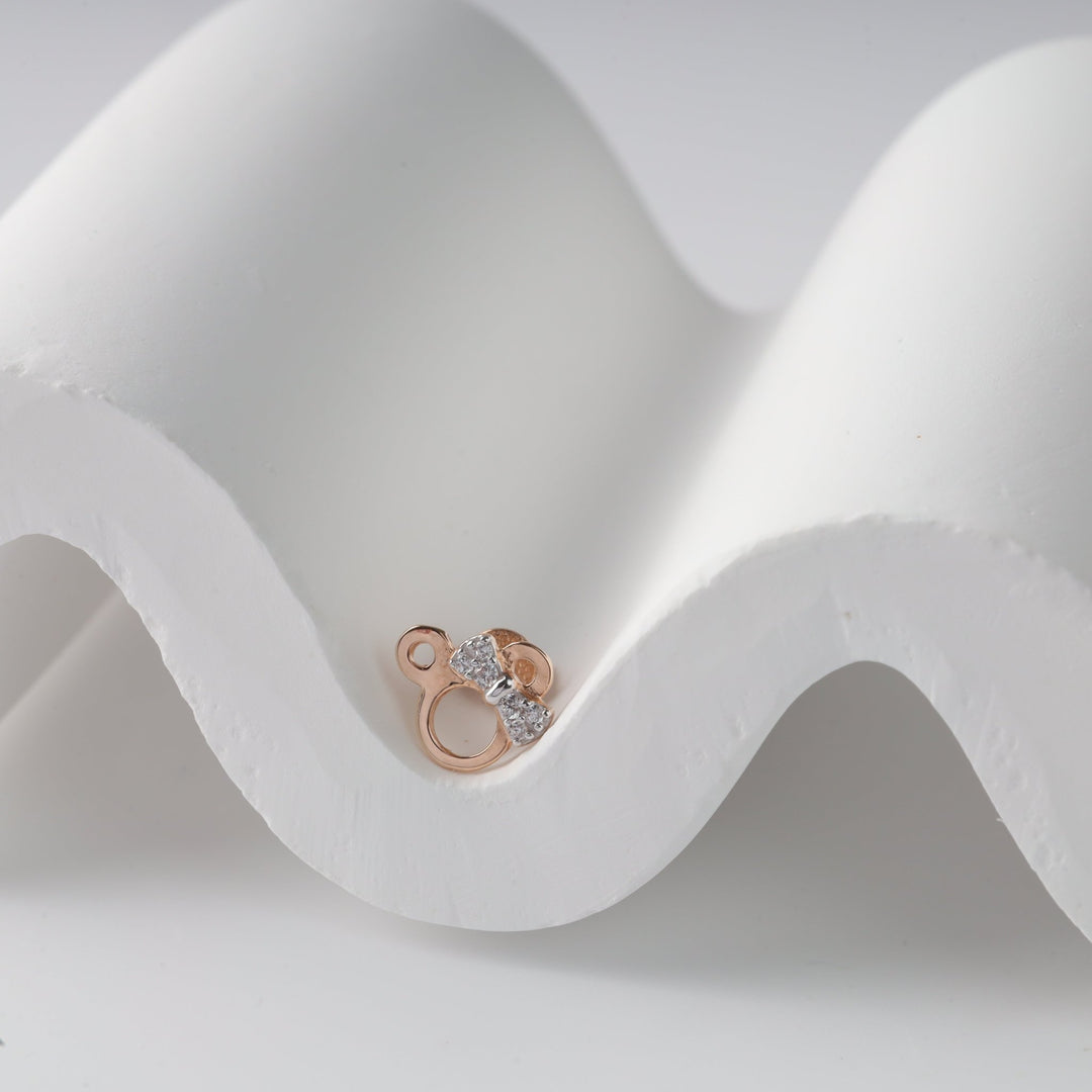 Золоті сережки - пусети Мікі - Ukrainian Jewelry