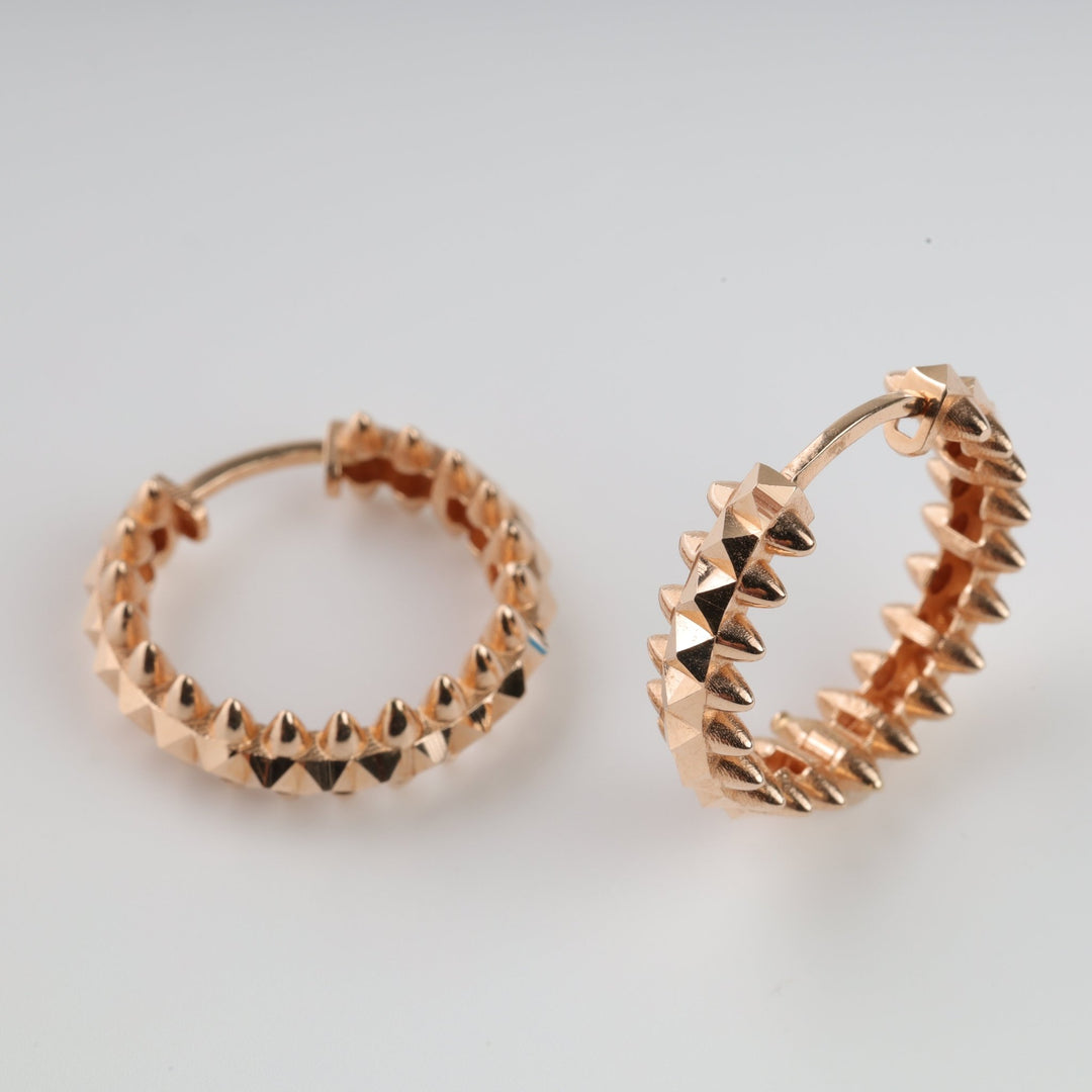 Gold Spike Earrings | 14K Rose Gold - Ukrainian Jewelry