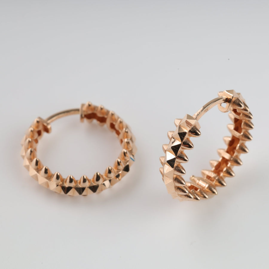 Gold Spike Earrings | 14K Rose Gold - Ukrainian Jewelry