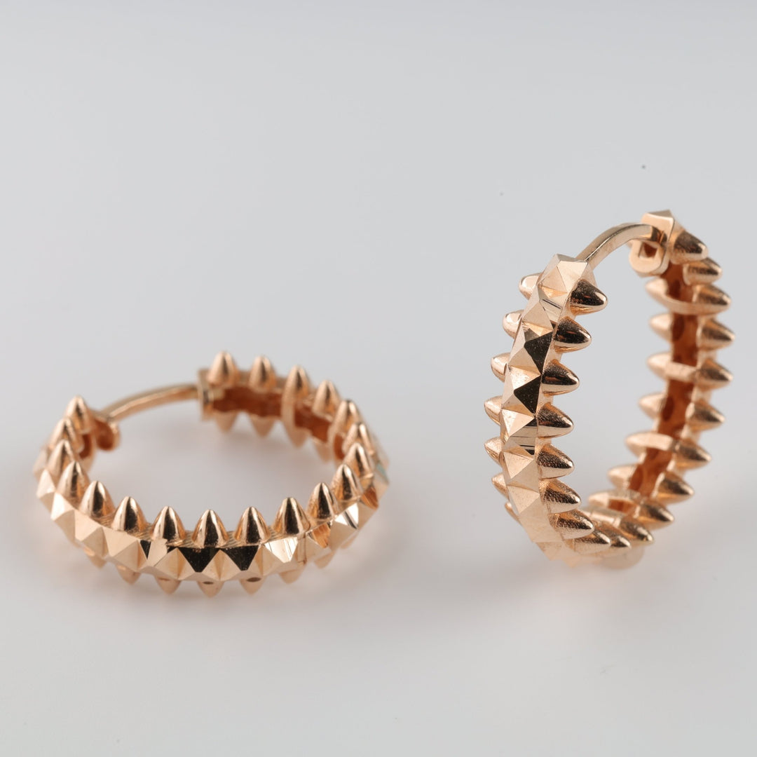 Gold Spike Earrings | 14K Rose Gold - Ukrainian Jewelry