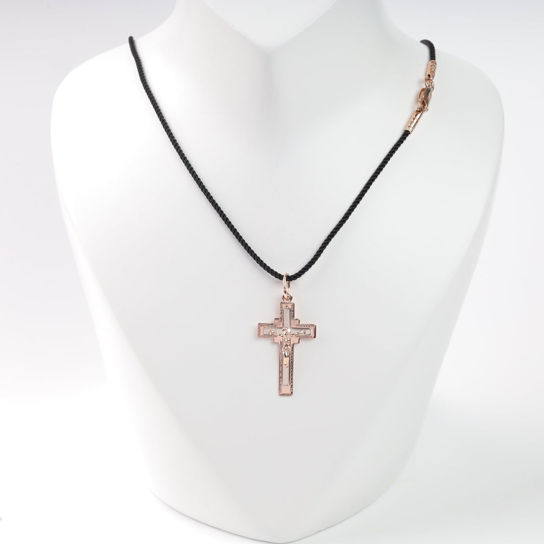 True Faith Cross | 14K Rose Gold (585) - Ukrainian Jewelry