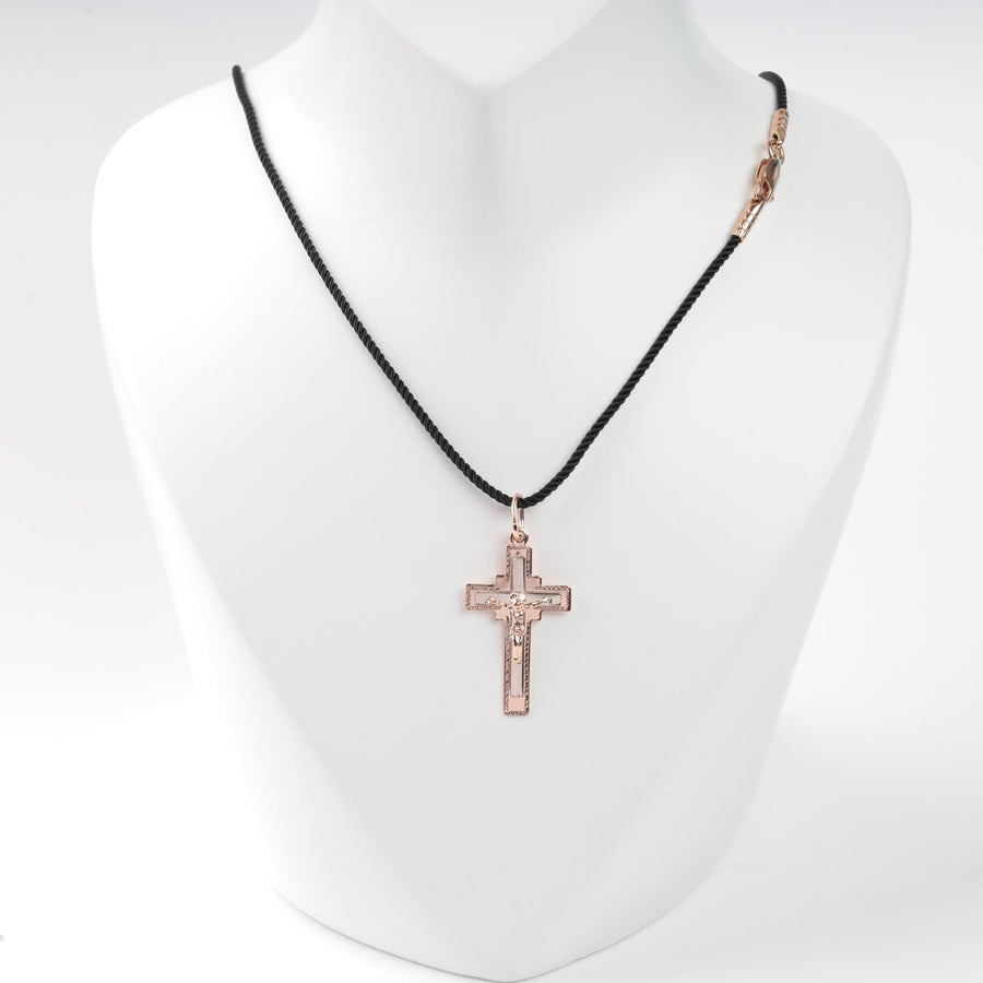 True Faith Cross | 14K Rose Gold (585) - Ukrainian Jewelry