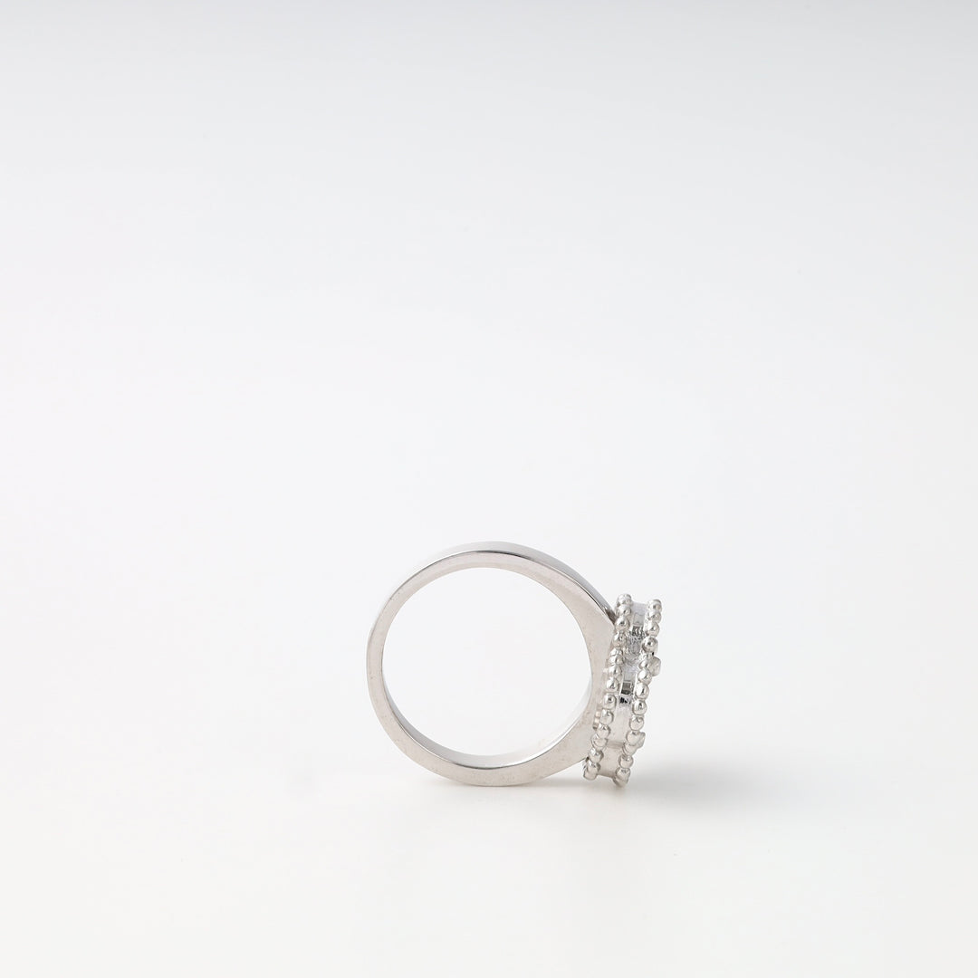 Sterling silver ring with double bead band, minimalist stackable ring style, Ukrainian Jewelry for women’s silver ring gift.