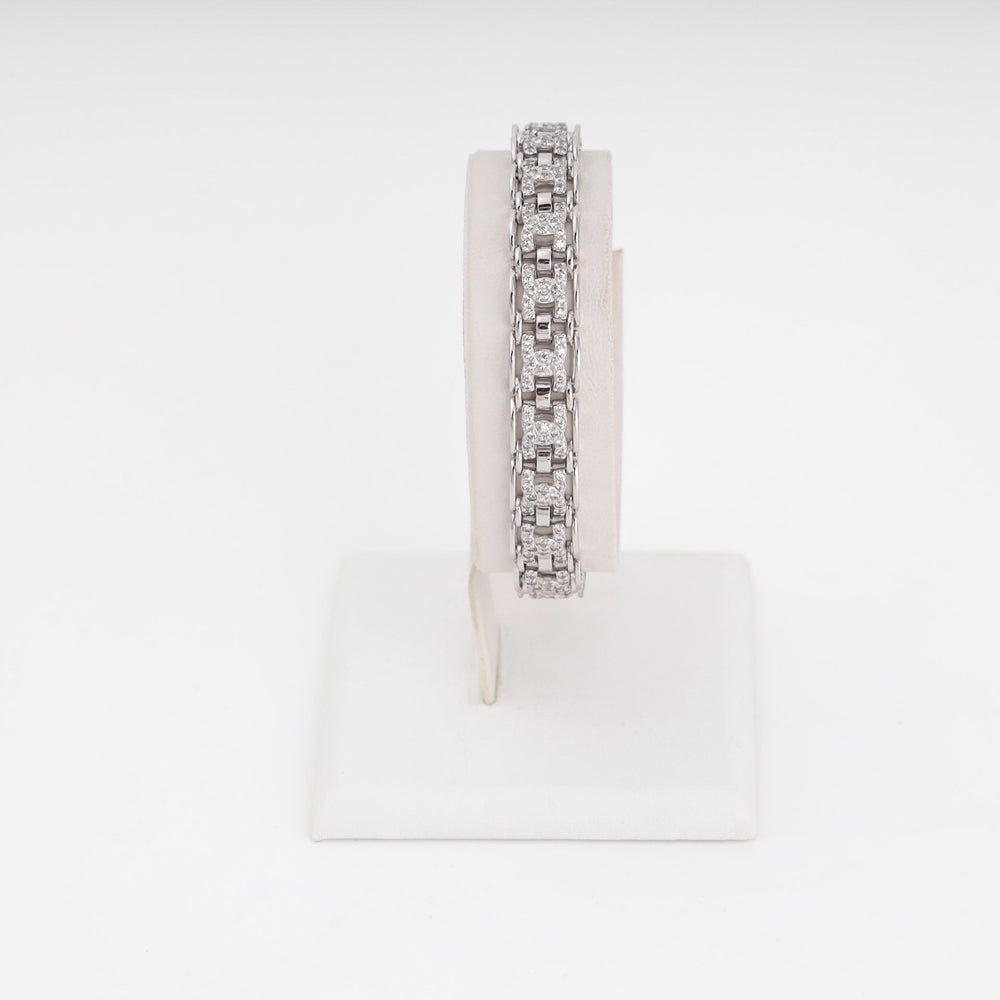 White Gold Bracelet with Cubic Zirconia 14K (585) | Ukrainian Jewelry