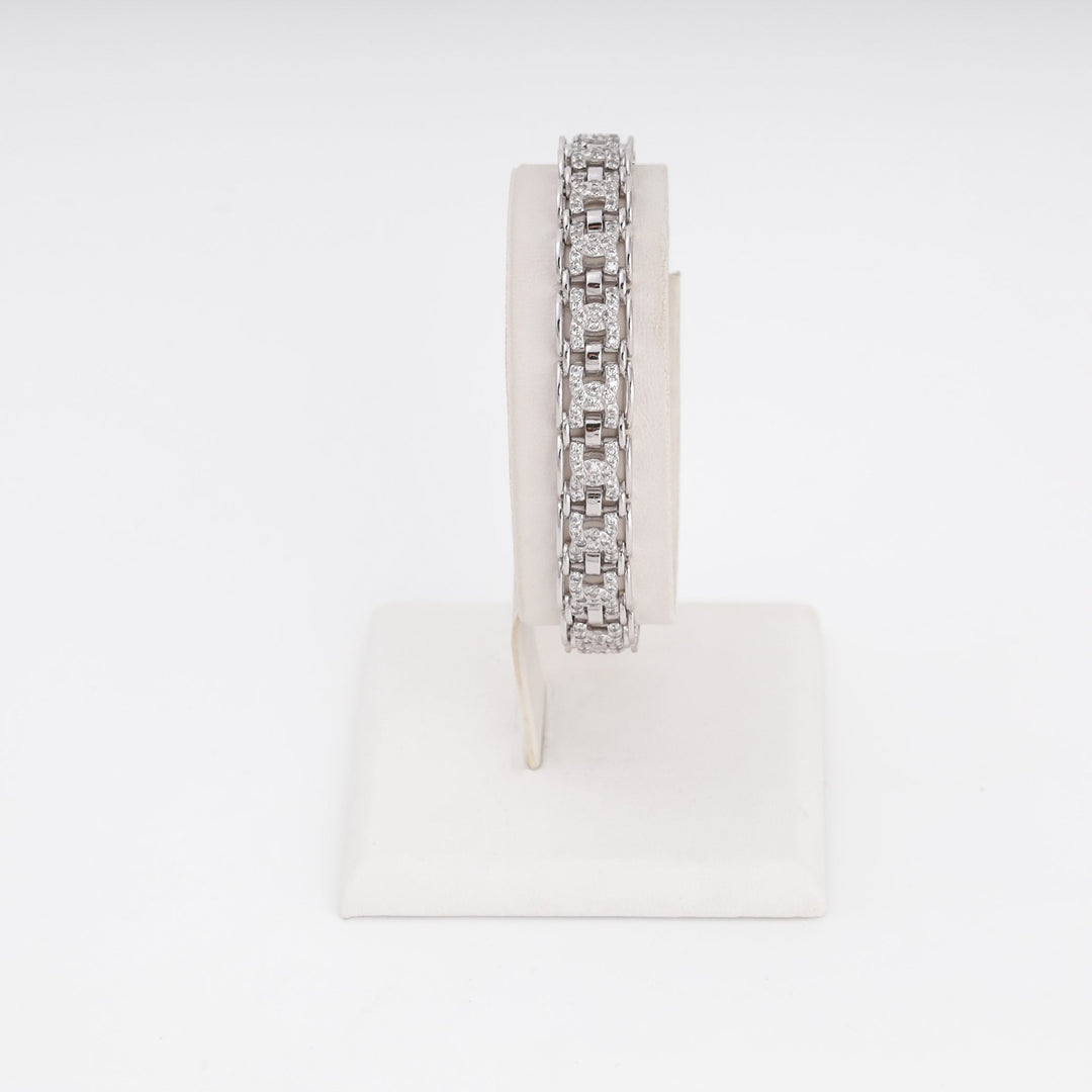 White Gold Bracelet with Cubic Zirconia 14K (585) | Ukrainian Jewelry
