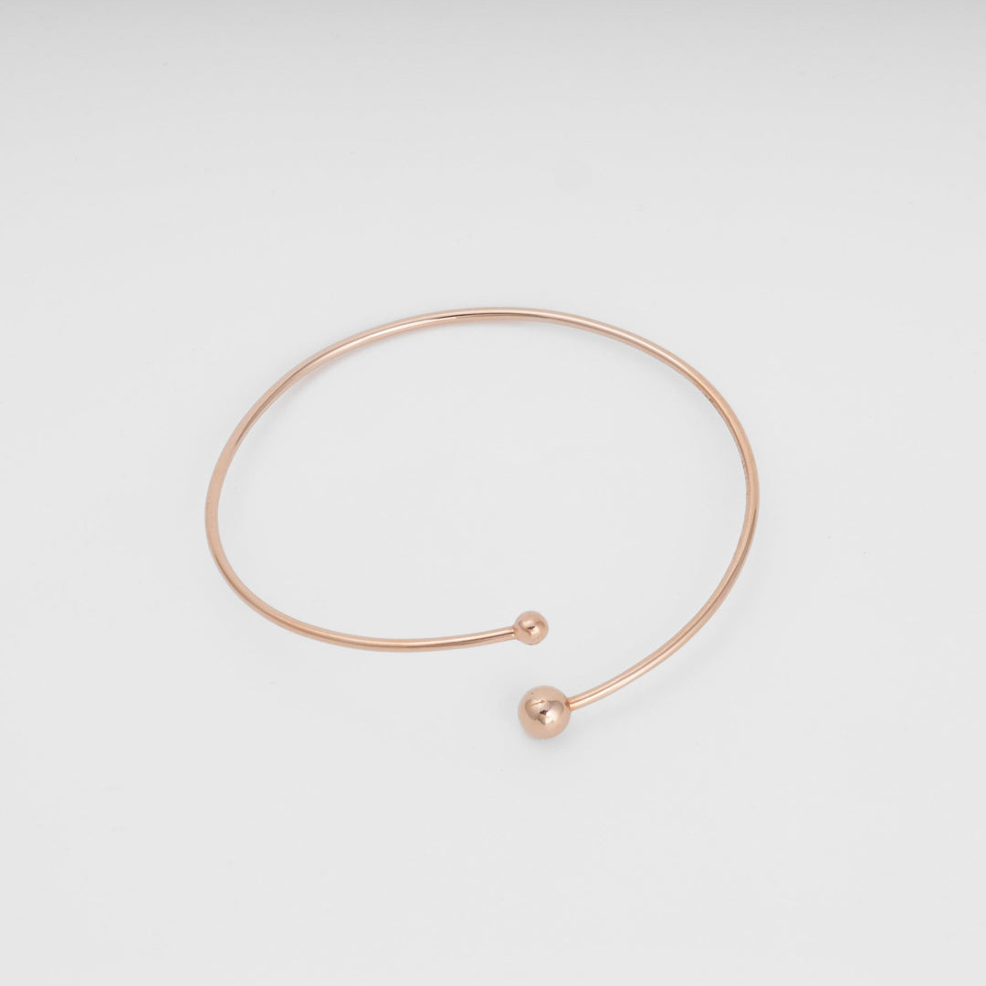 Minimalist Bangle Bracelet 14K (585) Rose Gold | Ukrainian Jewelry